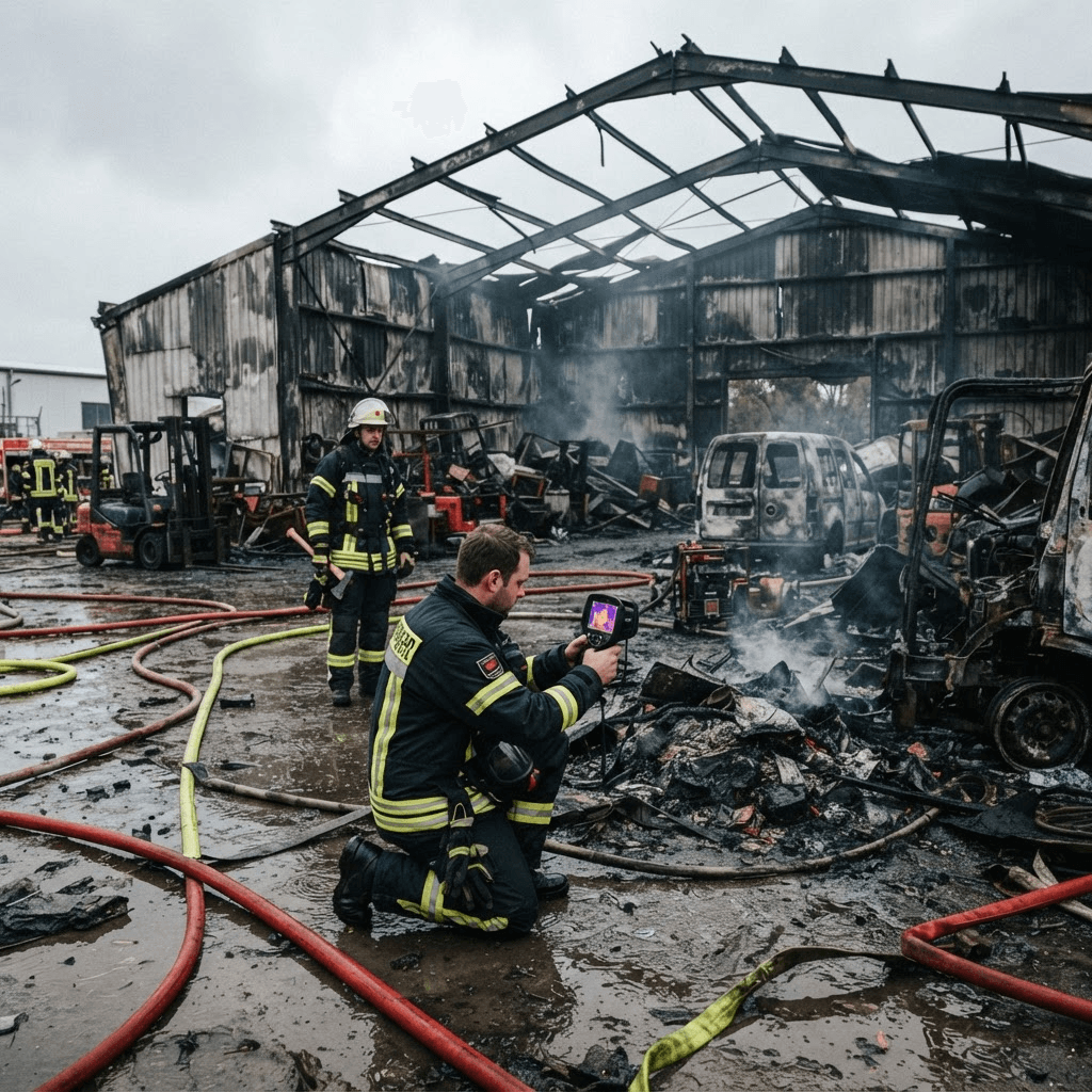 Großeinsatz bei brennender Werkstatthalle – Symbolbilder 2