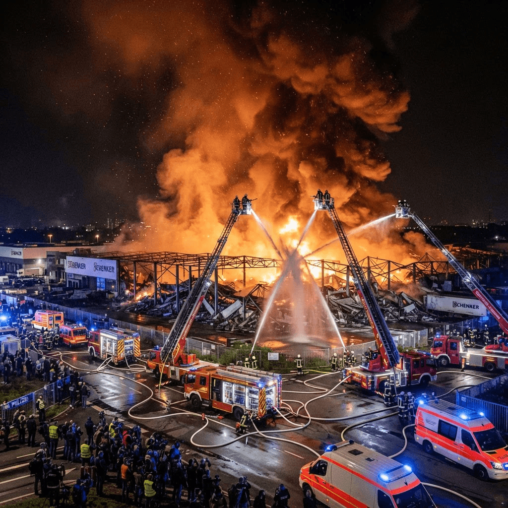 Großbrand von Lagerhallen — Einsatz des Jahres – Symbolbilder 1