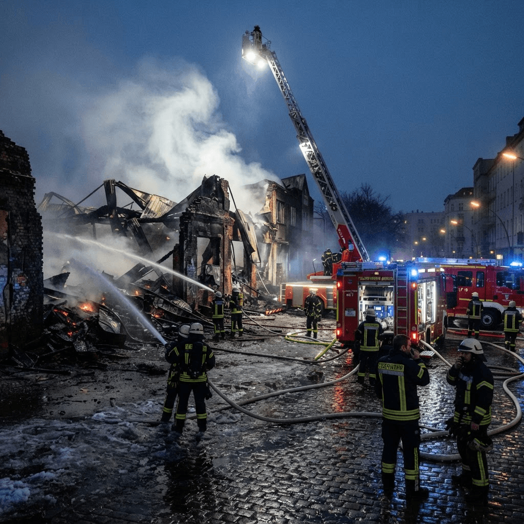 Große Lagerhalle brennt nieder – Symbolbilder 2